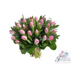 Buchet 25 lalele roz