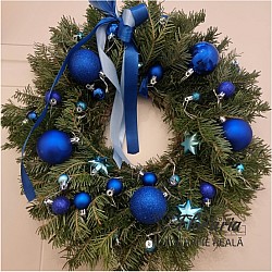 Coroniță Ornamentală Albastră de Crăciun