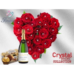 Inimă Trandafiri Crystal Roses