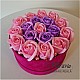 Cyclam velvet round box with Soap Roses