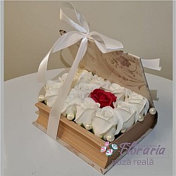 Book Box with Roses White Soap